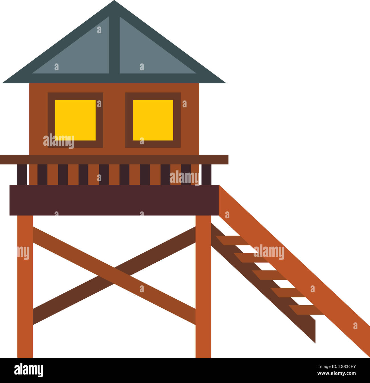 Stilt dwelling Stock Vector Images - Alamy