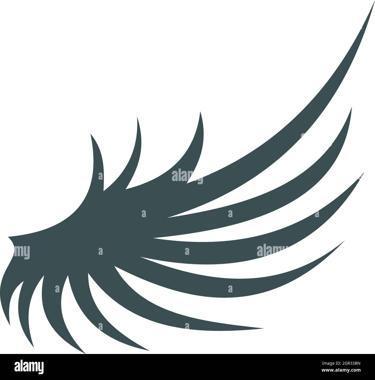 Gray wing icon, flat style Stock Vector Image & Art - Alamy
