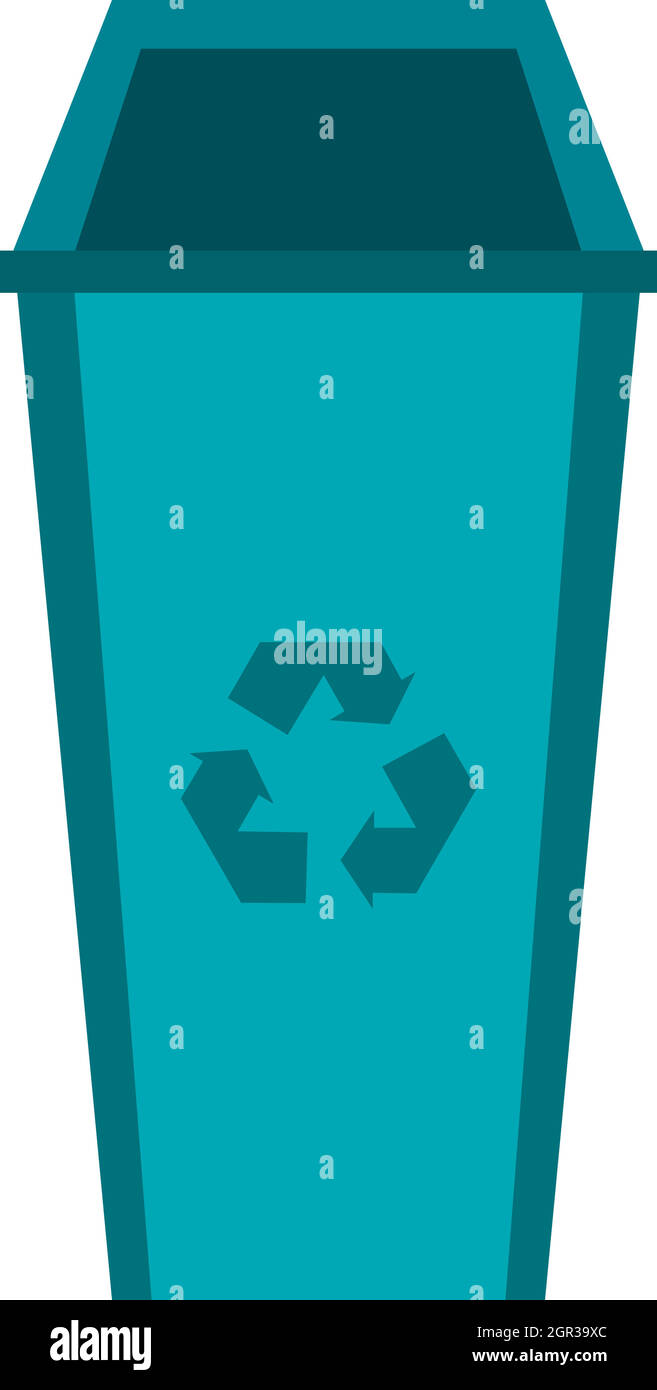 Recycle bin icon, flat style Stock Vector Image & Art - Alamy