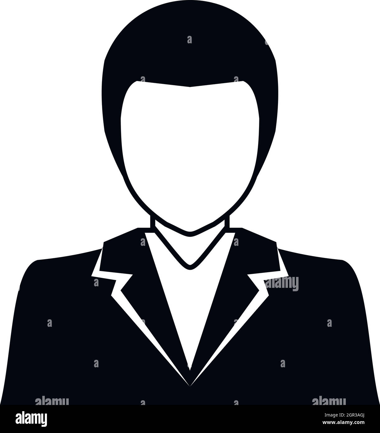 Male avatar profile picture icon, simple style Stock Vector