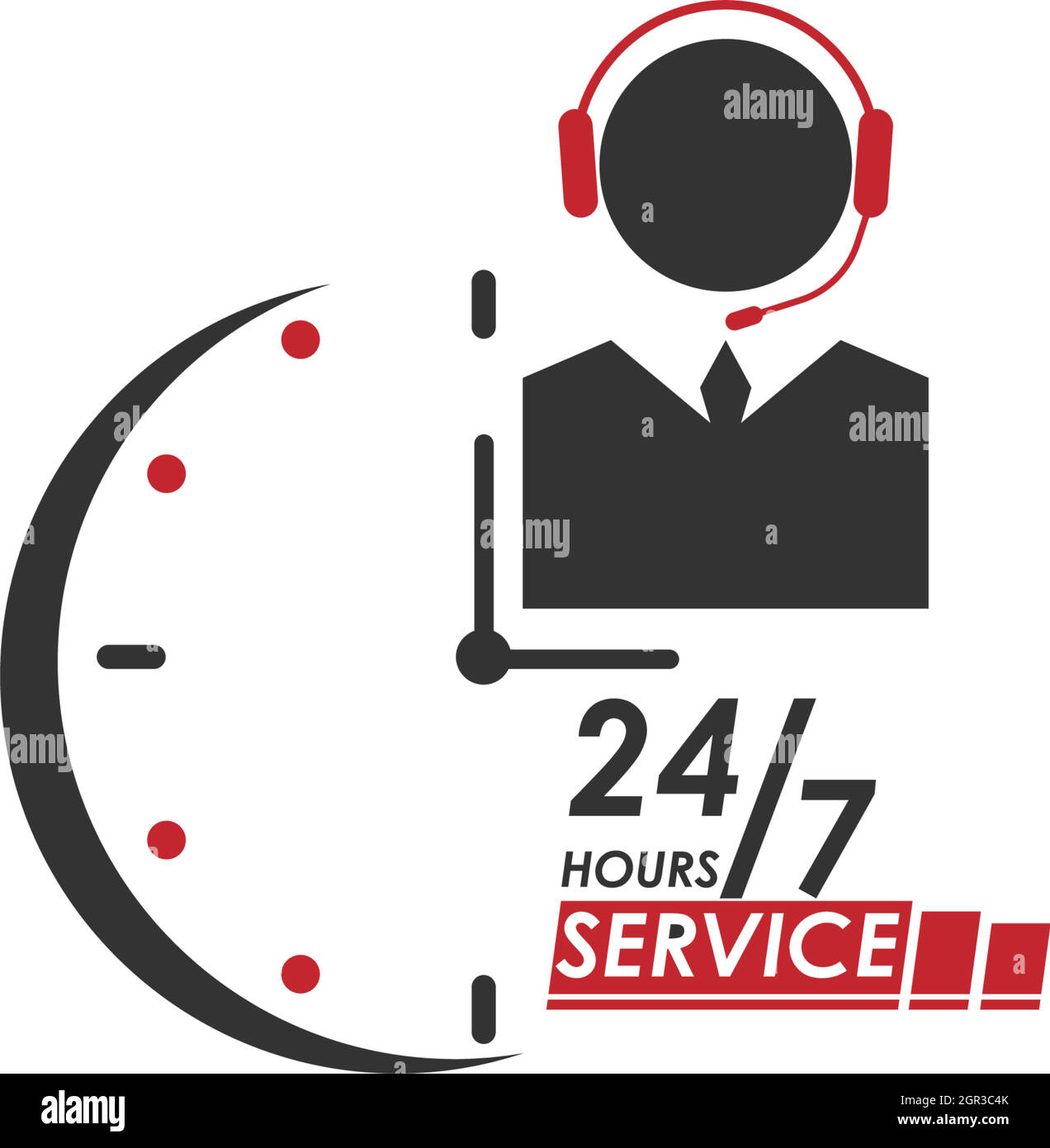 24 Hour icon logo vector illustration design Stock Vector
