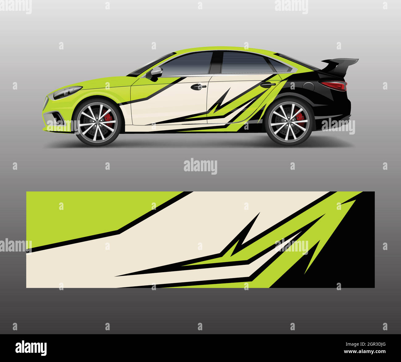 Modern sporty abstract car wrap auto sticker Vector Image