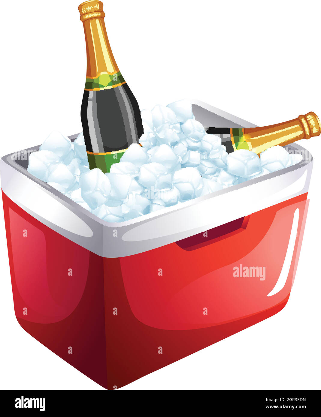 Wine bottles in ice bucket Stock Vector Image & Art Alamy