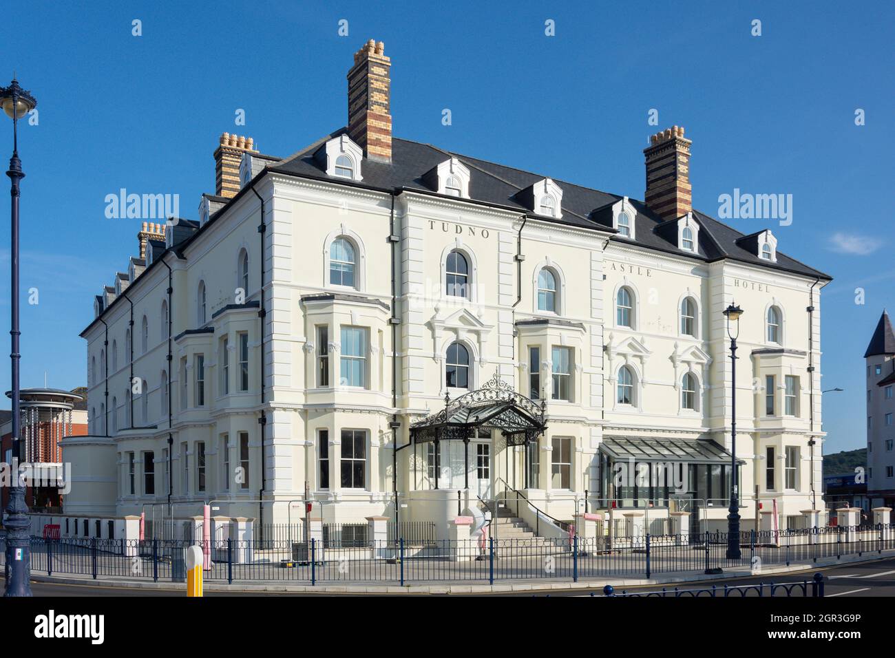 Castle hotel vaughan street exterior llandudno seaside beach res hires