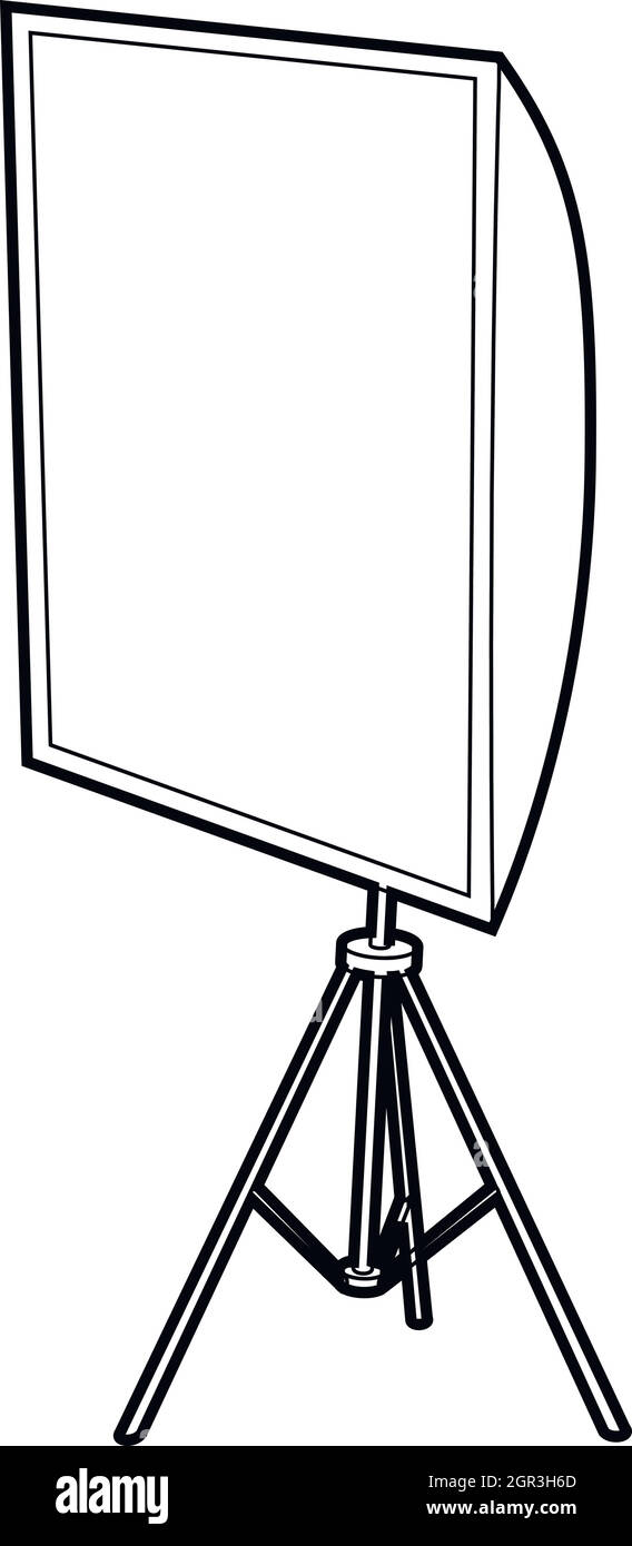 Softbox icon, outline style Stock Vector