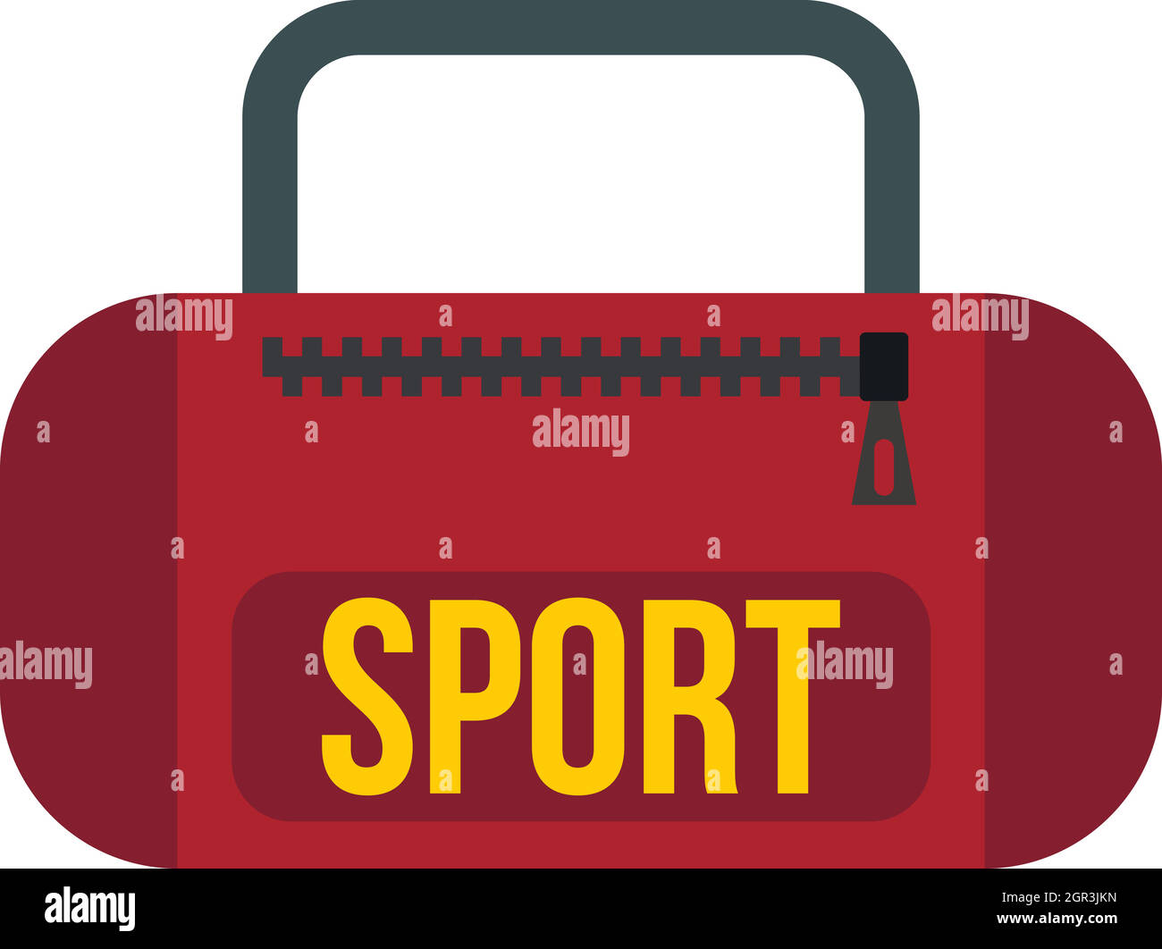 Red sports bag icon in flat style Stock Vector Image & Art Alamy
