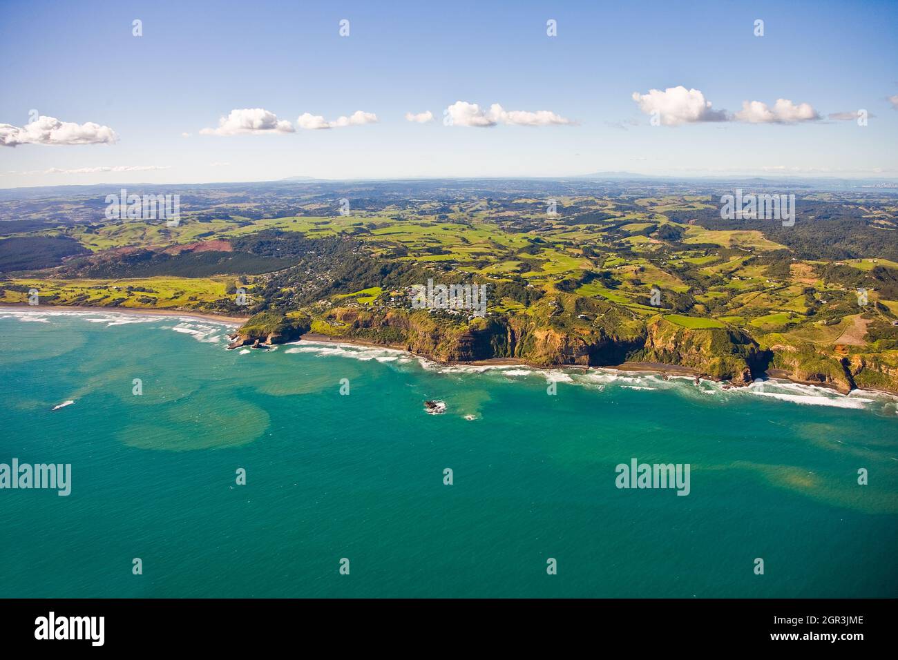 AerialAuckland West Coast BeachesMuriwai Stock Photo Alamy