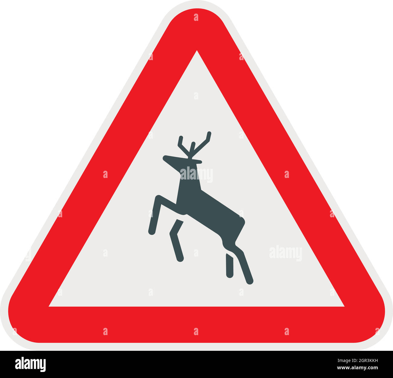 Triangular deer warning sign hi-res stock photography and images - Alamy