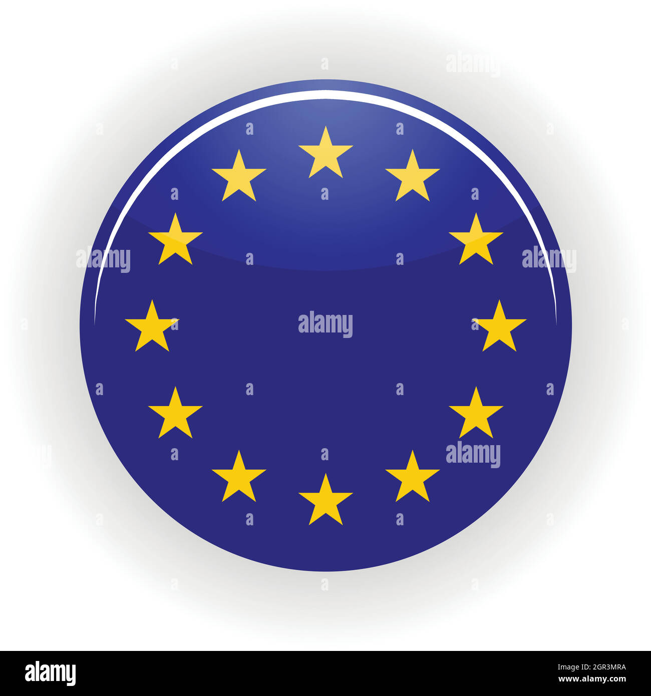 European Union icon circle Stock Vector