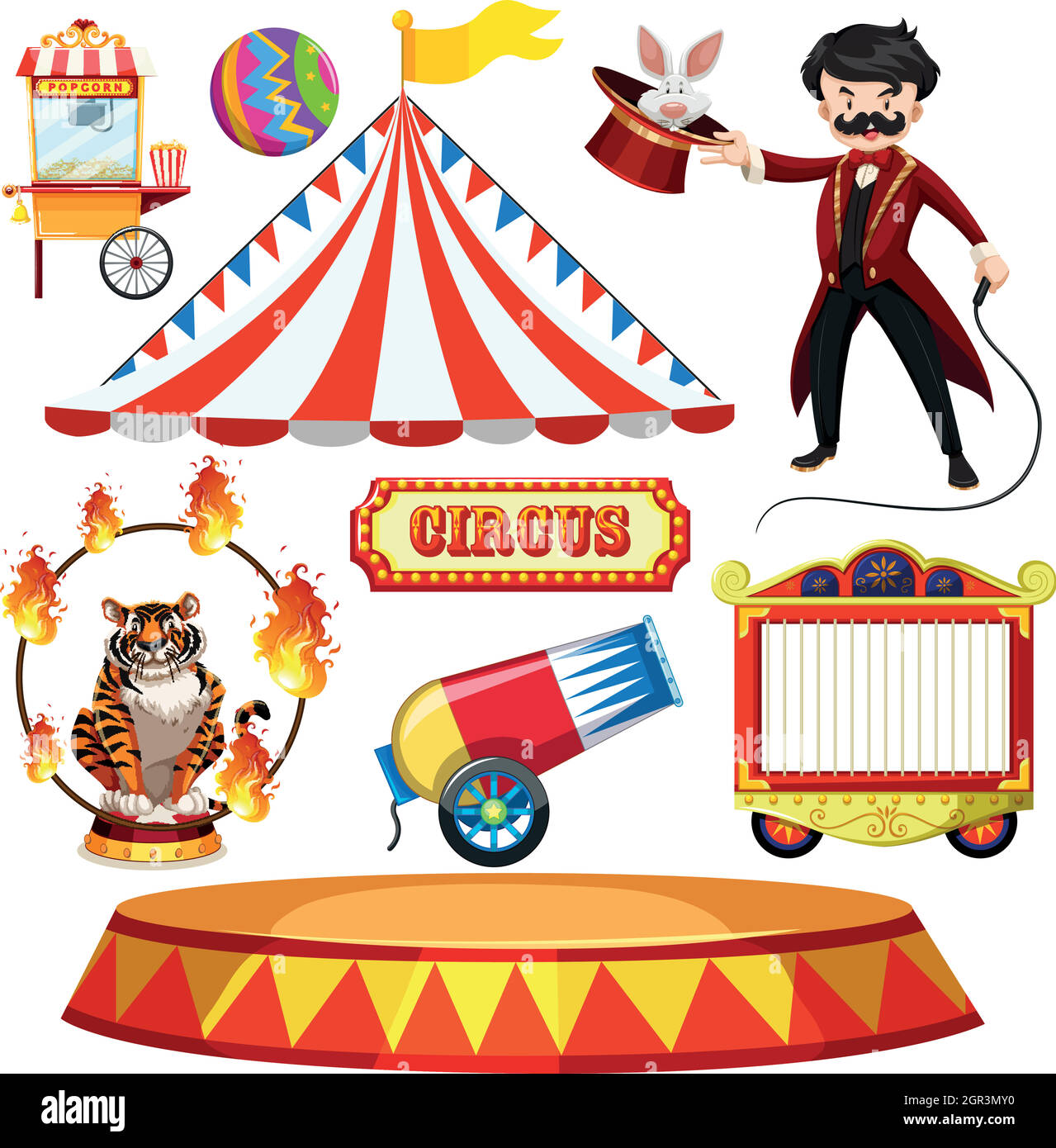 A Set of Fantasy Circus Stock Vector Image & Art - Alamy