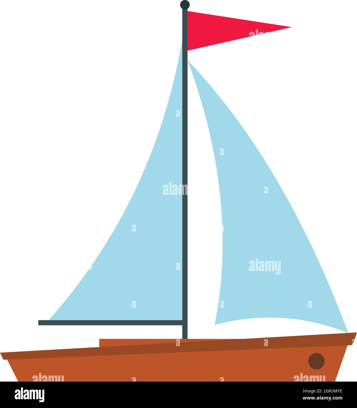 Yacht icon in flat style Stock Vector Image & Art - Alamy