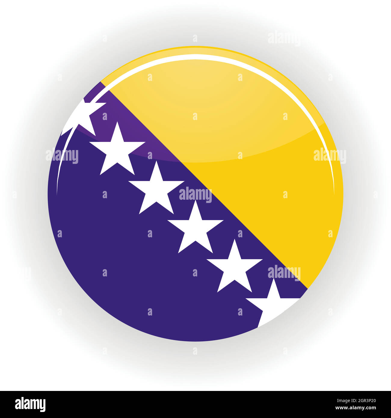 Bosnia and Herzegovina icon circle Stock Vector