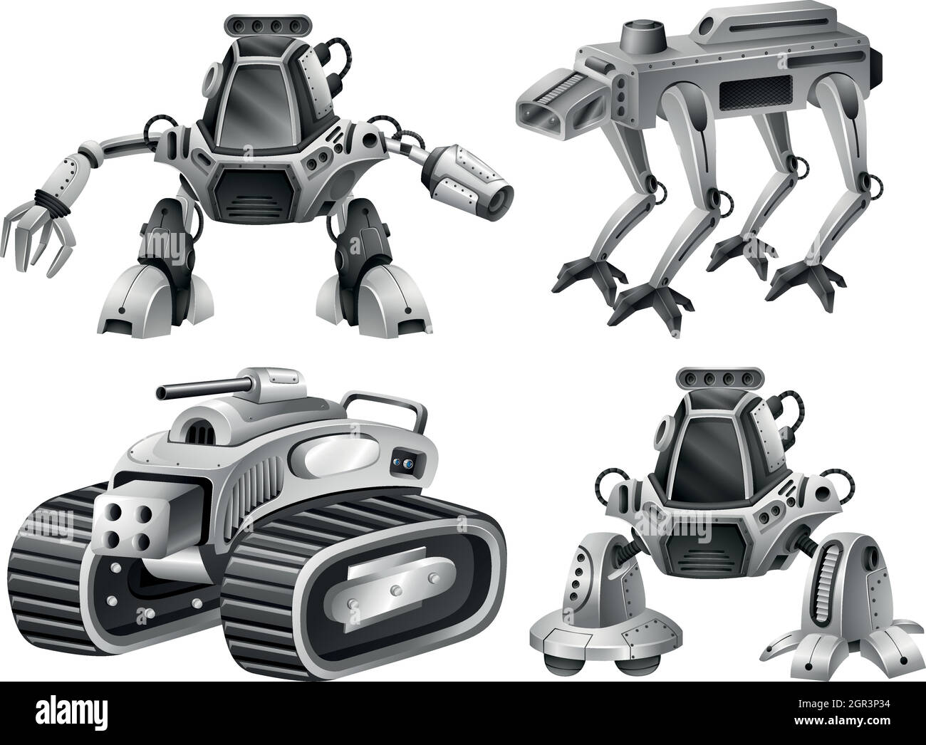 A set of isolated robot Stock Vector Image & Art - Alamy