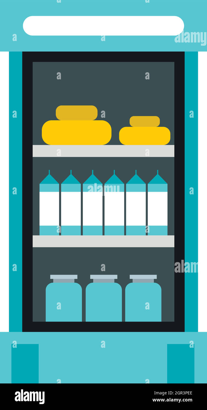 Refrigerator with products in store icon Stock Vector Image & Art Alamy