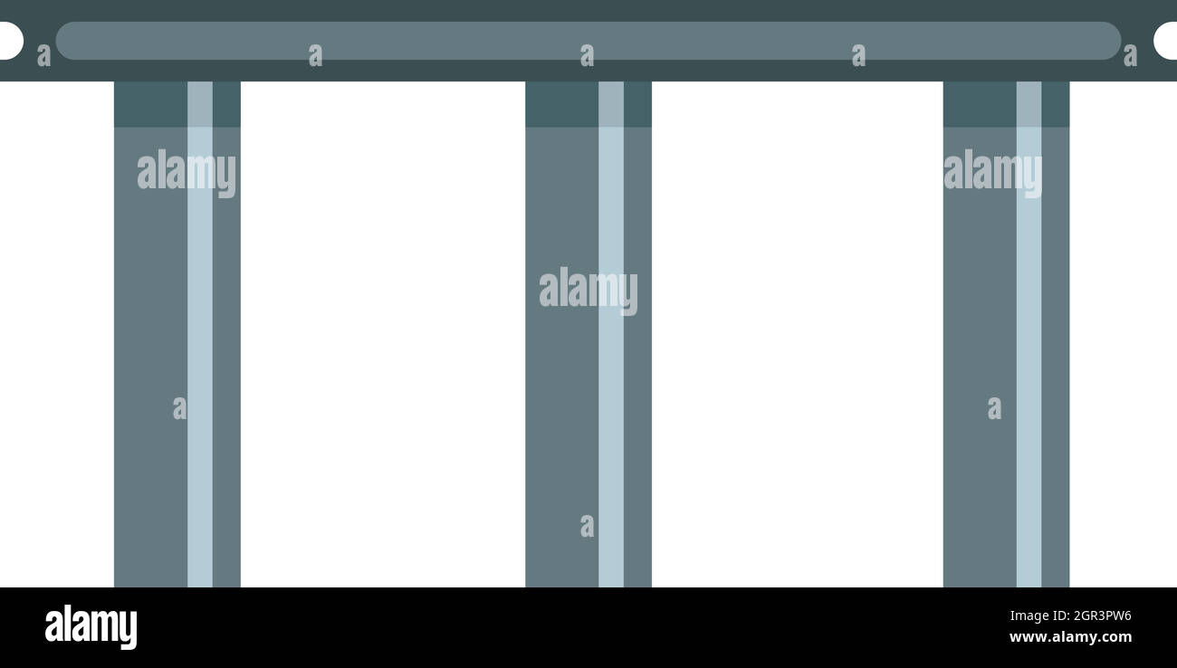 Beam bridge icon, flat style Stock Vector