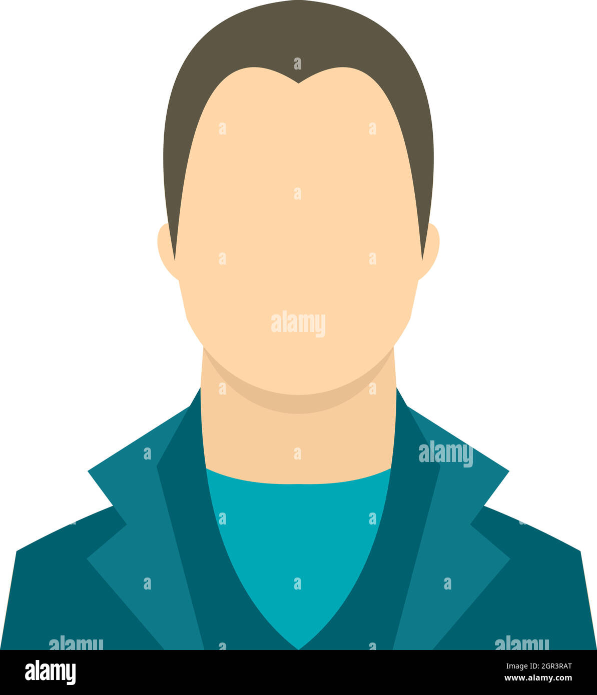 Man icon in flat style Stock Vector