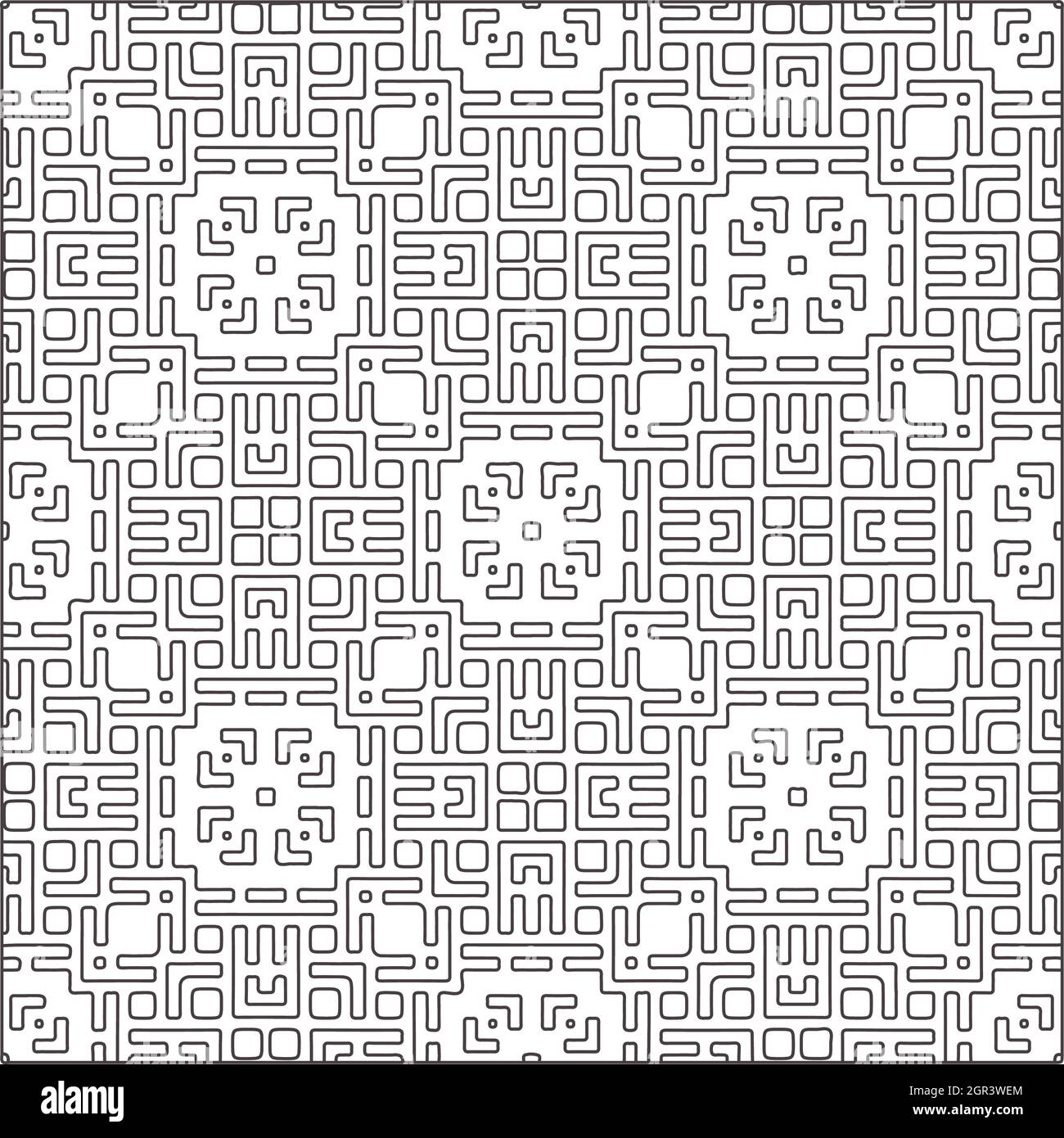 Vector pattern with symmetrical elements . Repeating geometric tiles ...