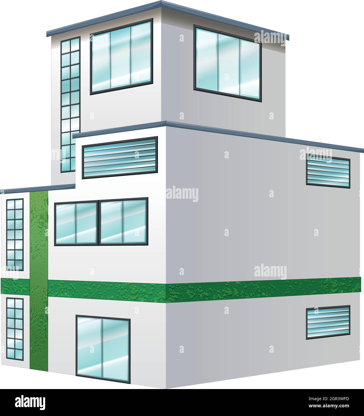 Architecture design for apartment building Stock Vector