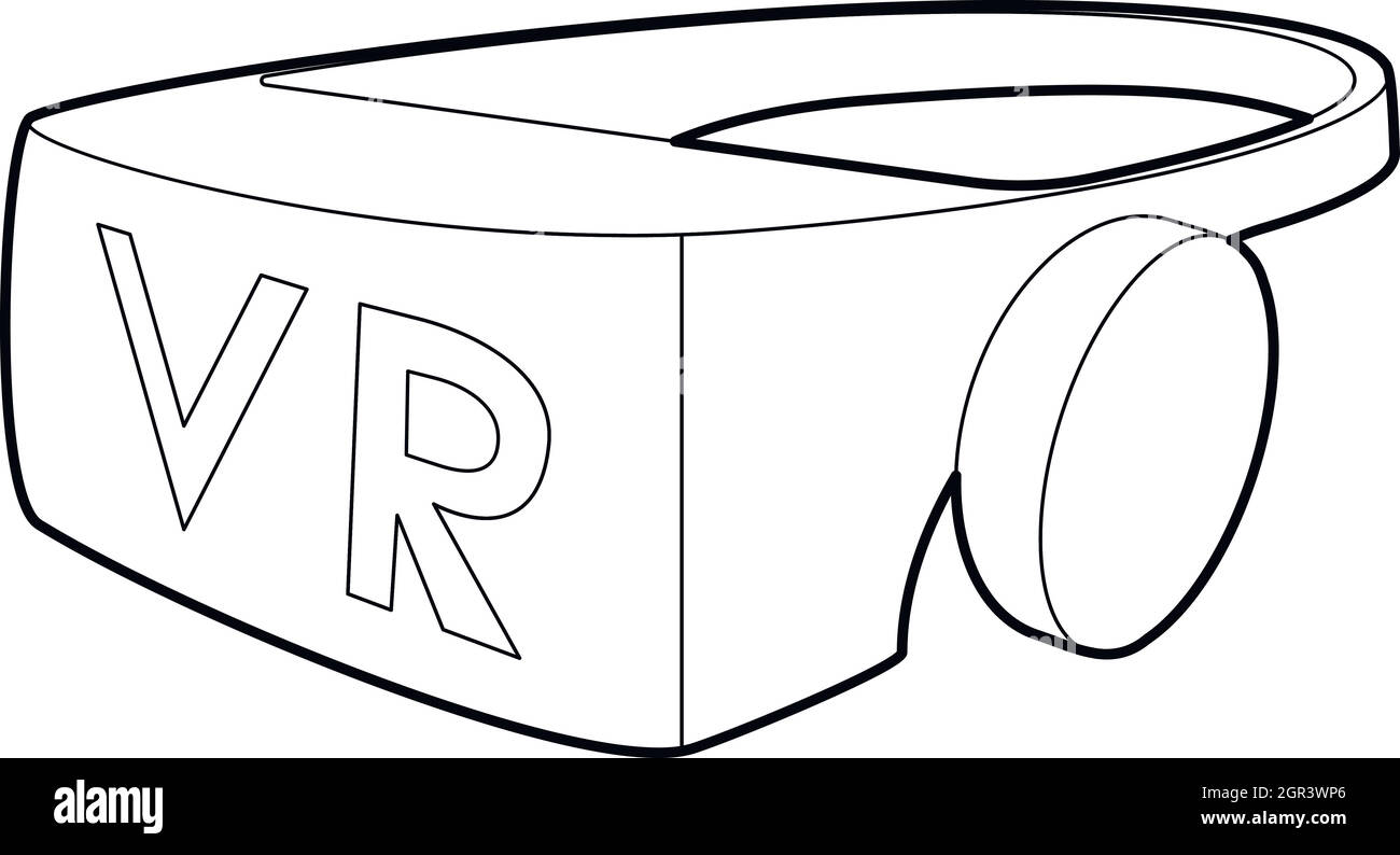 Virtual reality glasses icon, outline style Stock Vector Image & Art ...