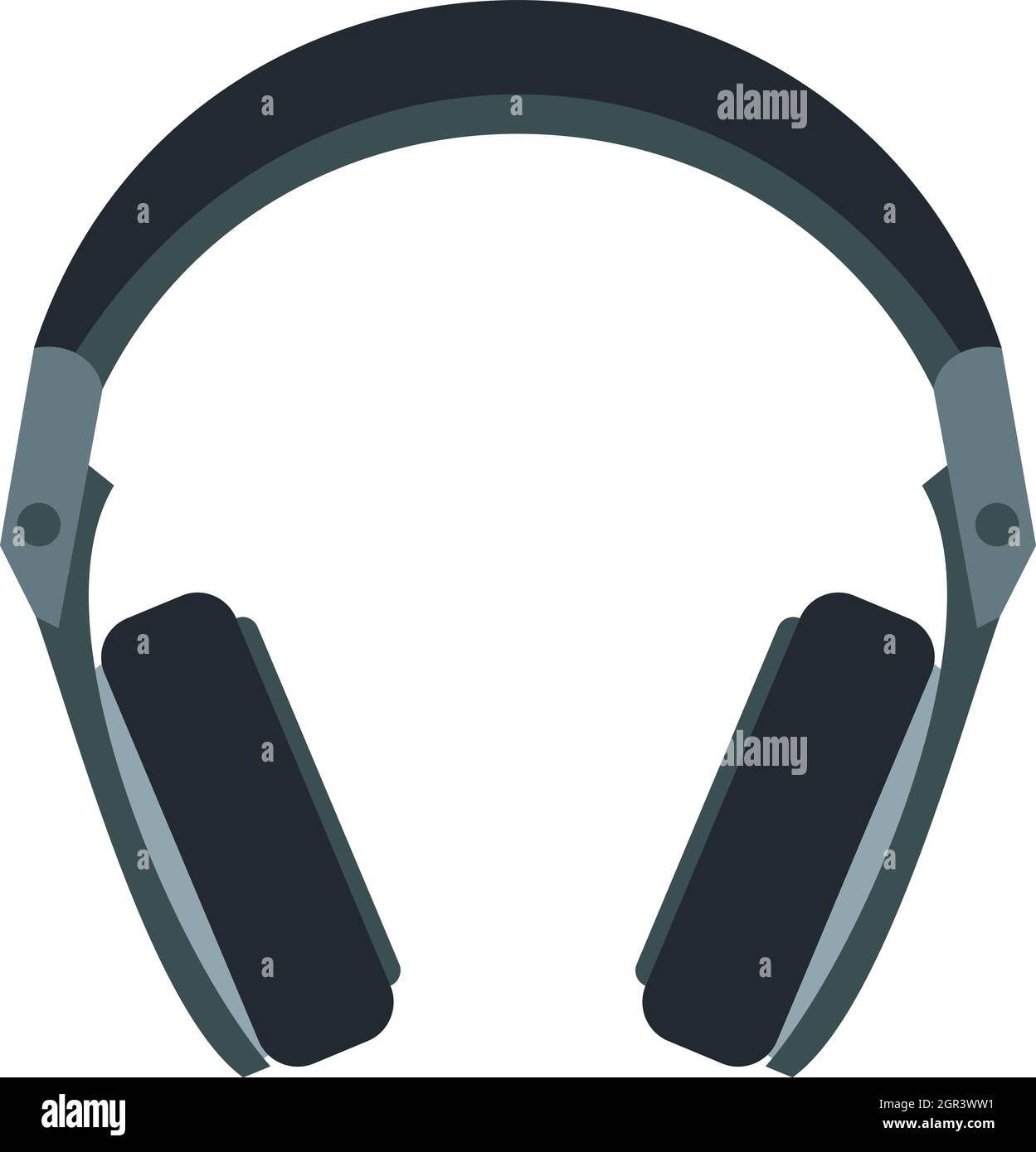 Headphones icon flat style Stock Vector Images - Alamy