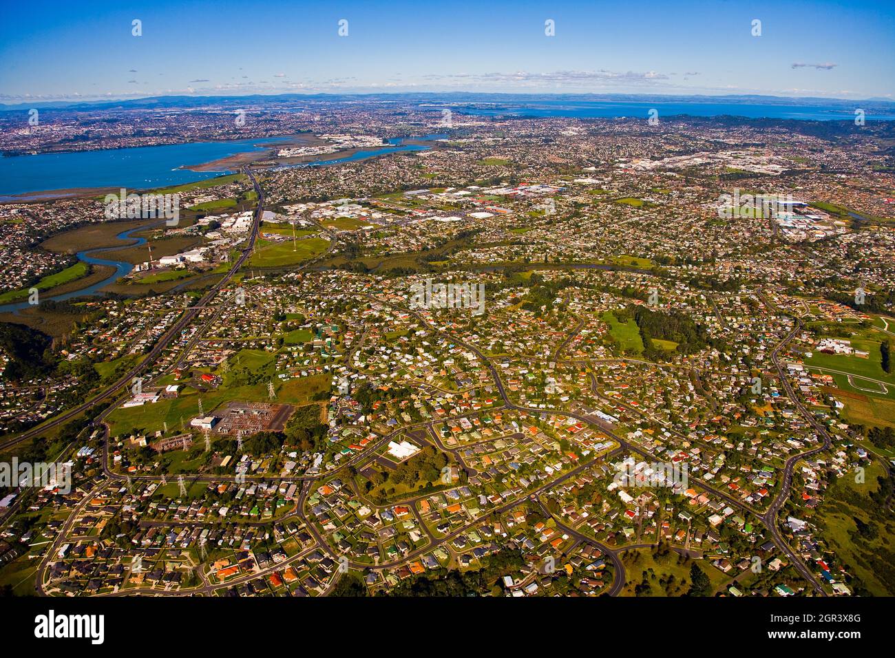 West Auckland, Massey,Henderson, Hobsonville Stock Photo