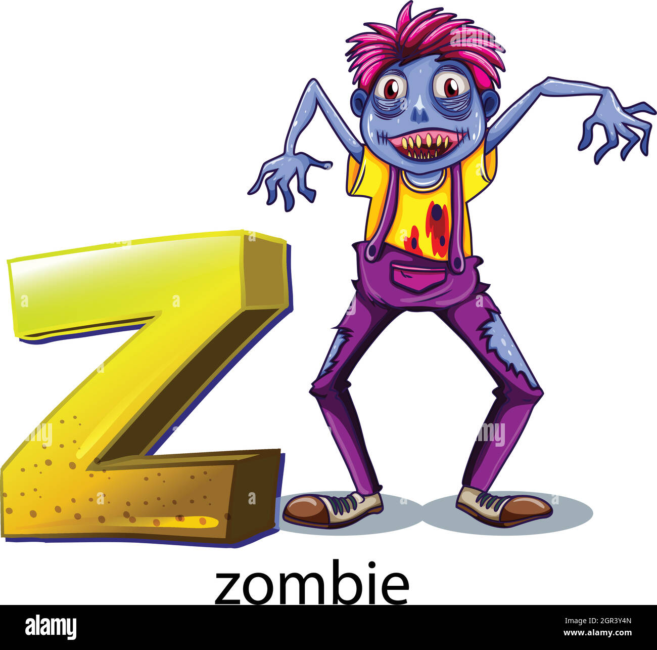 A letter Z for zombie Stock Vector