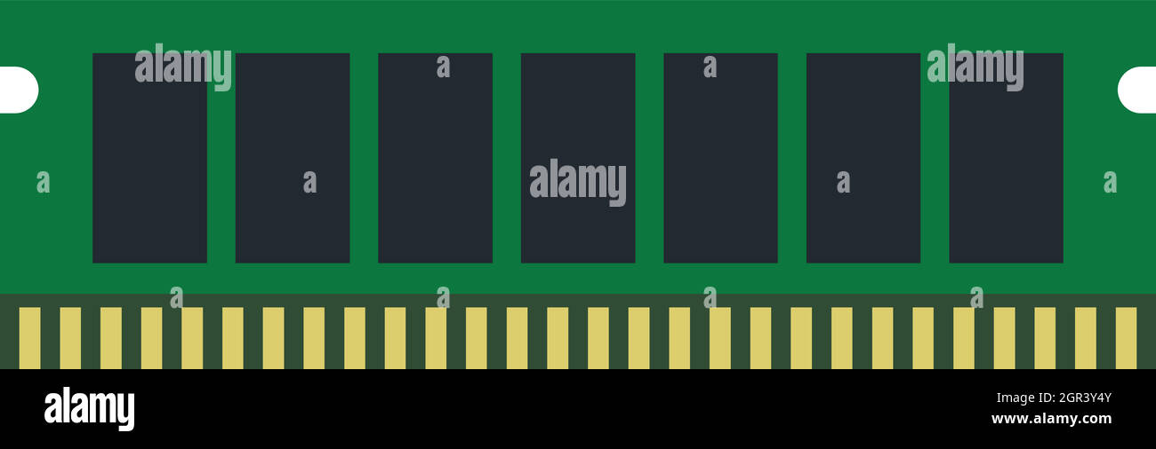 RAM icon, flat style Stock Vector