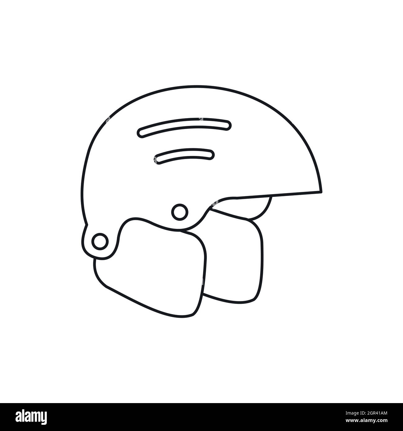 Snowboard helmets icon, outline style Stock Vector Image & Art Alamy
