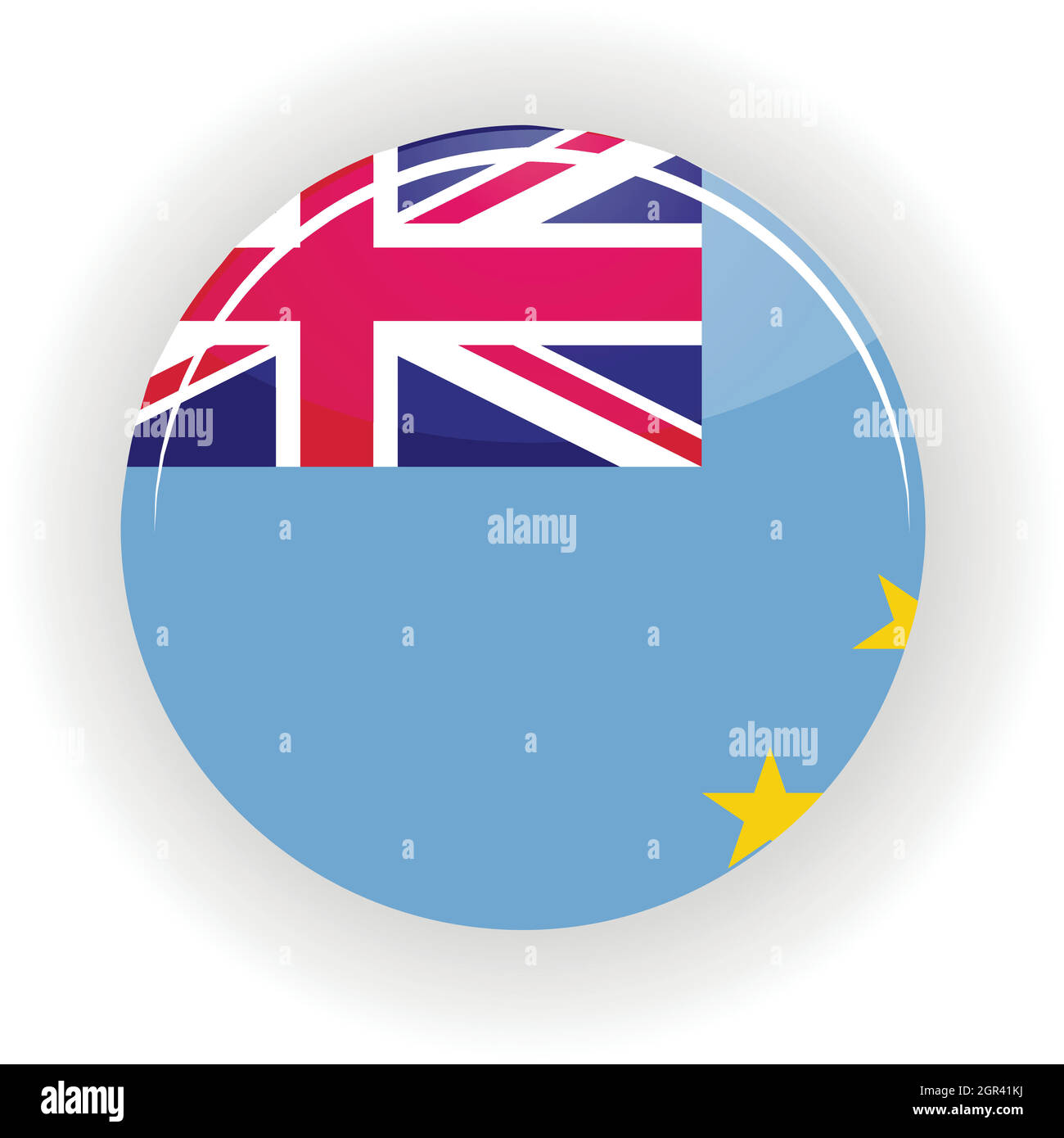 Tuvalu icon circle Stock Vector