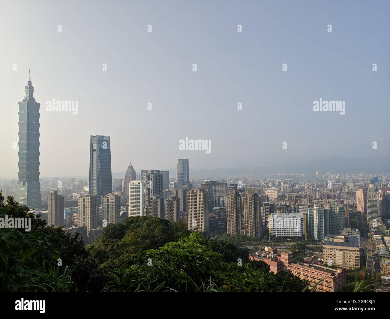 Modern Buildings In City Against Clear Sky Stock Photo