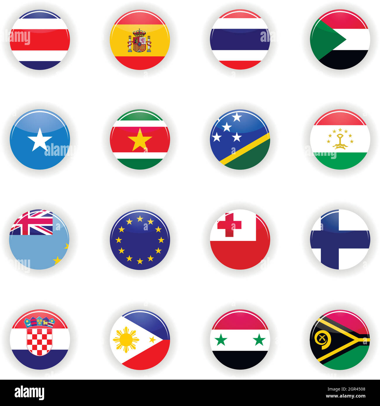 Flags set of the world Stock Vector