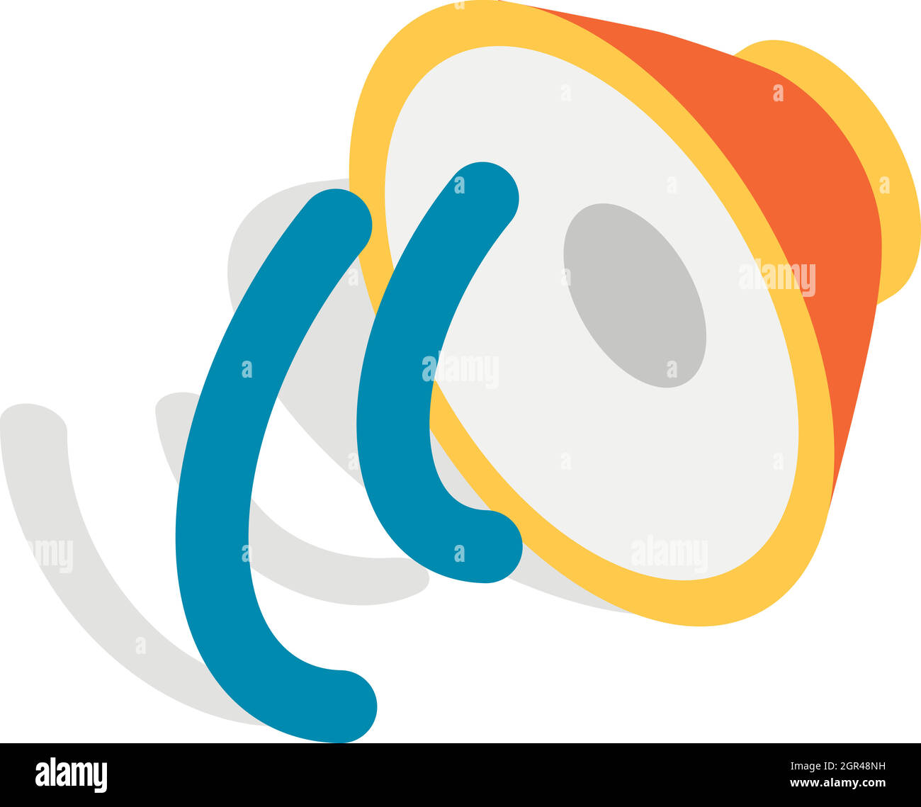 Speaker icon in isometric 3d style Stock Vector