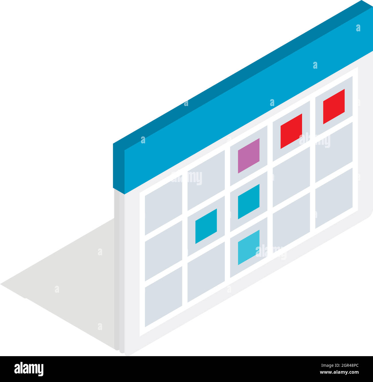Schedule icon in isometric 3d style Stock Vector