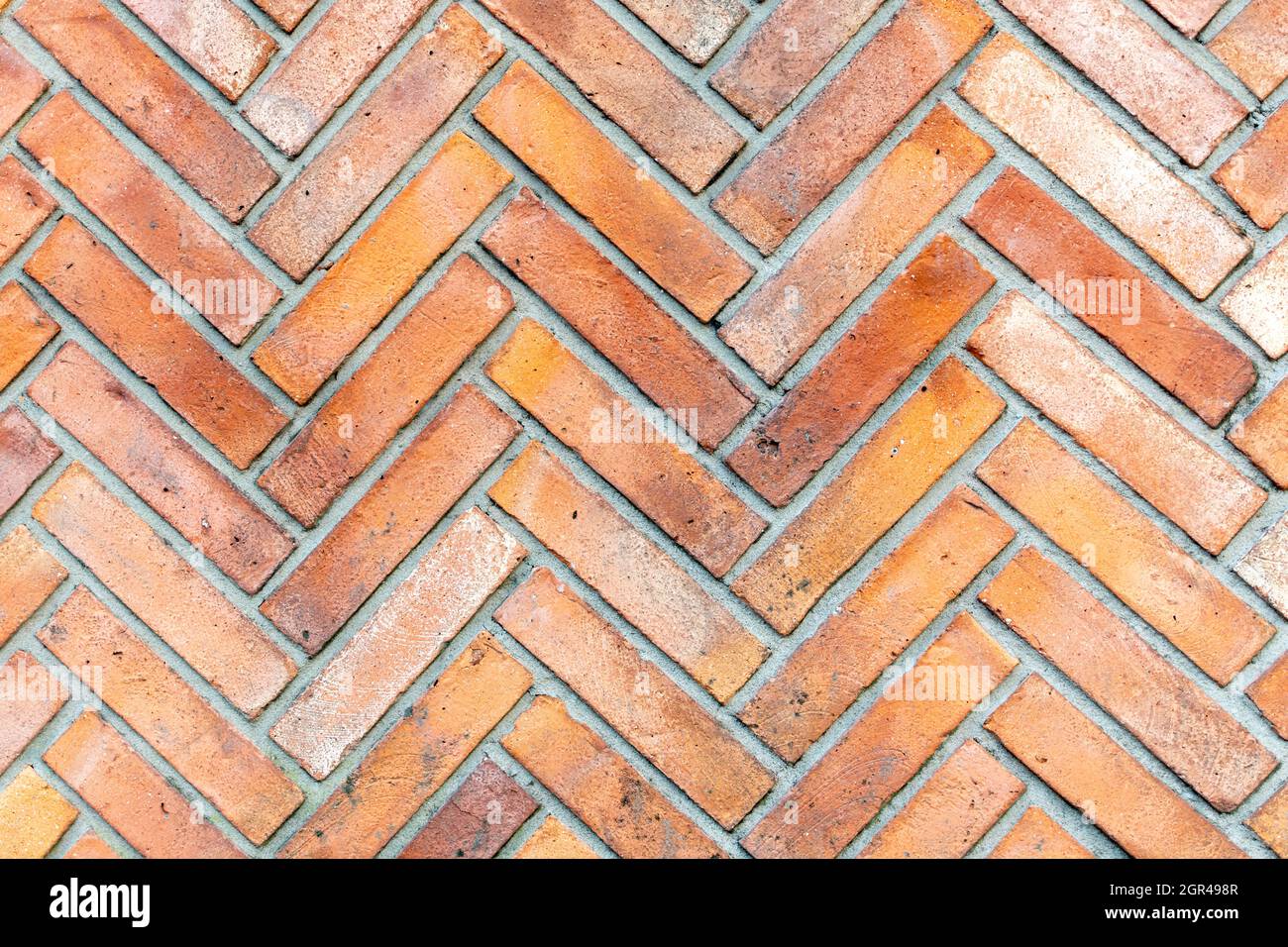 Background, texture with brick wall arranged at an angle Stock Photo