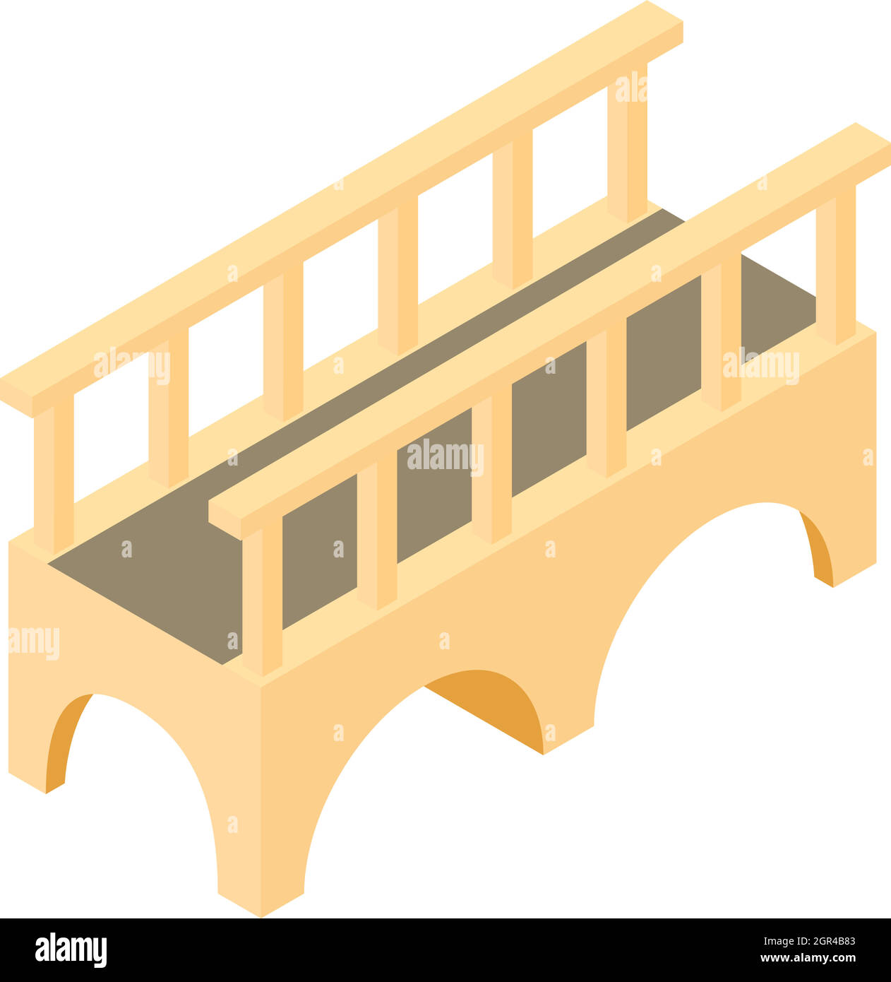 Bridge for transit icon, cartoon style Stock Vector