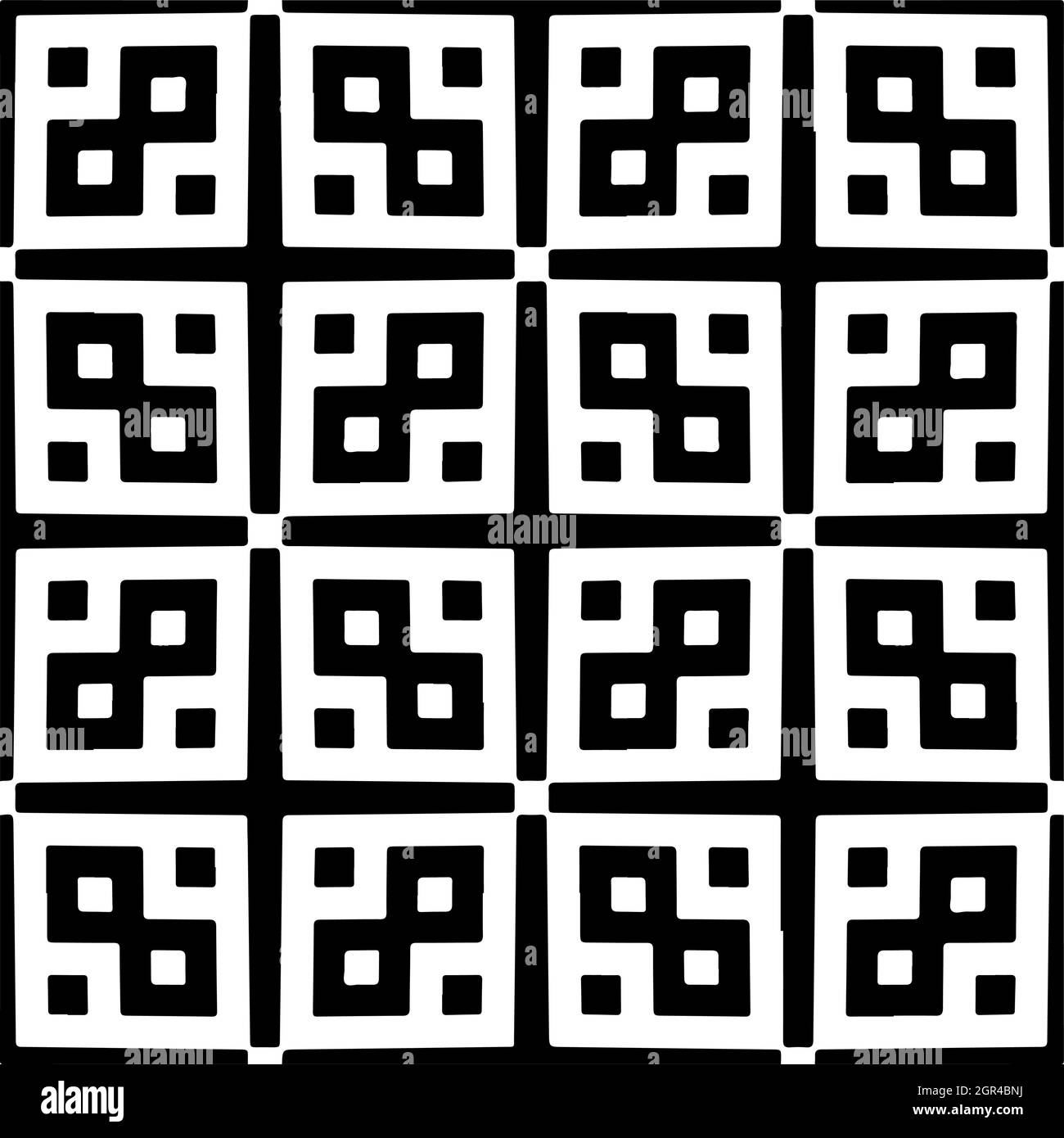 Vector Pattern Geometric Black Seamless vector pattern in geometric ornamental style. Black pattern ...