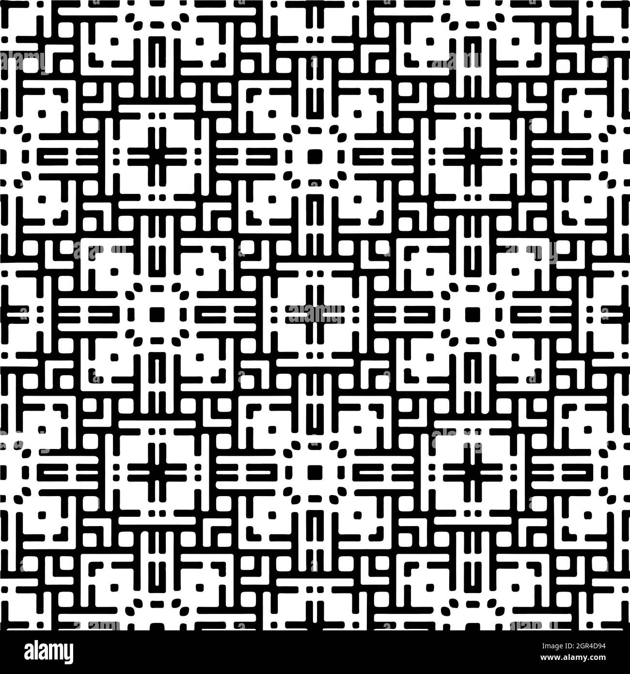 Seamless vector pattern in geometric ornamental style. Black pattern ...
