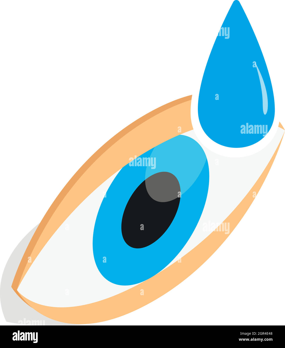 Eye drops for treatment icon, isometric 3d style Stock Vector