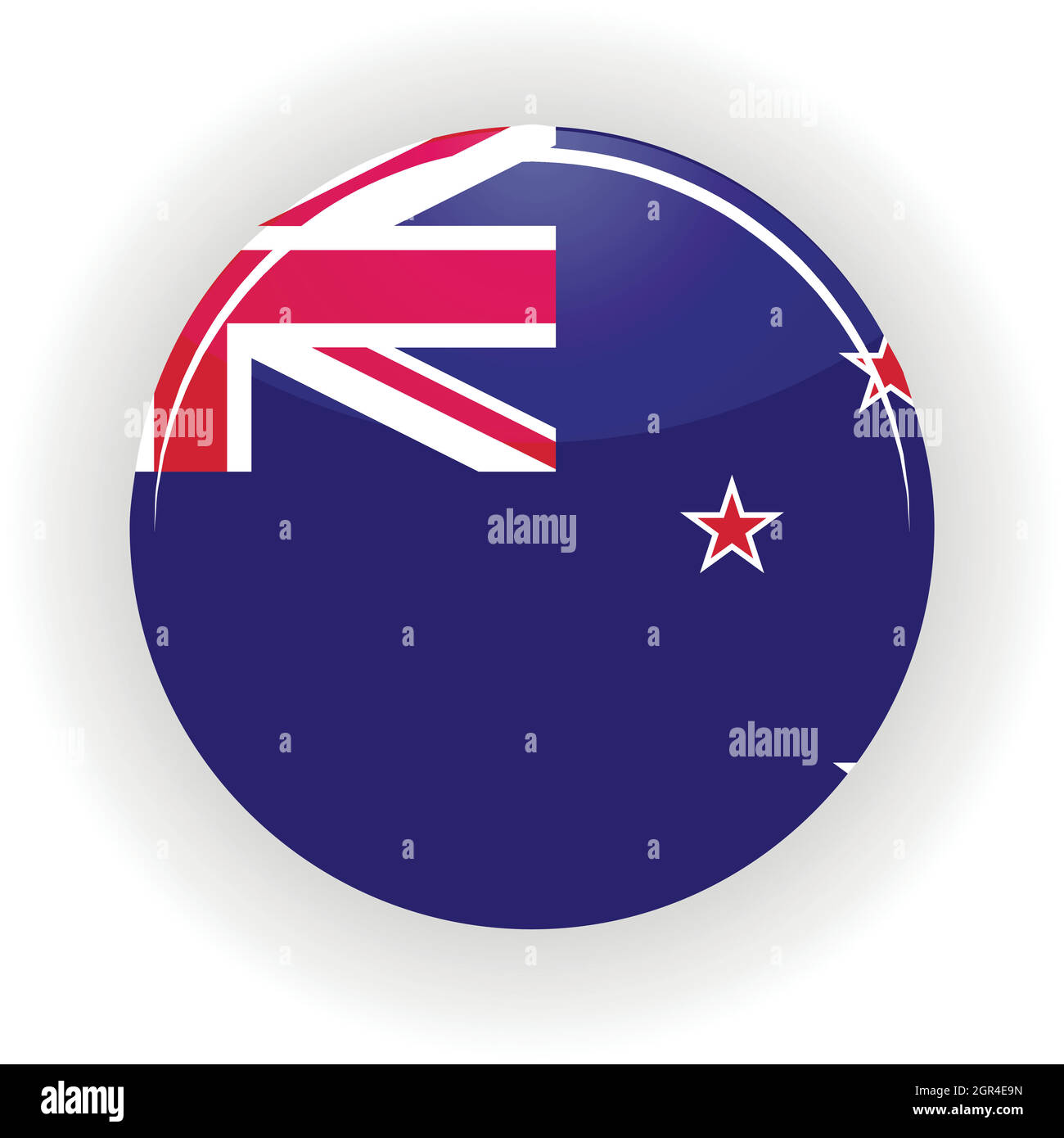 New Zealand icon circle Stock Vector