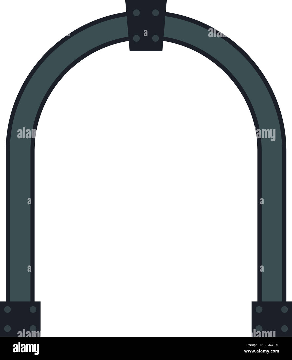 Semicircular arch icon, flat style Stock Vector