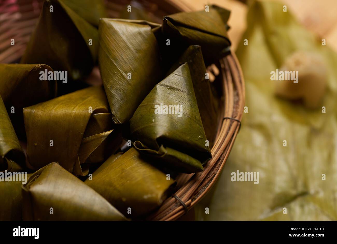 The Traditional Banana Leaf Wrapped Desserts Stock Photo Alamy