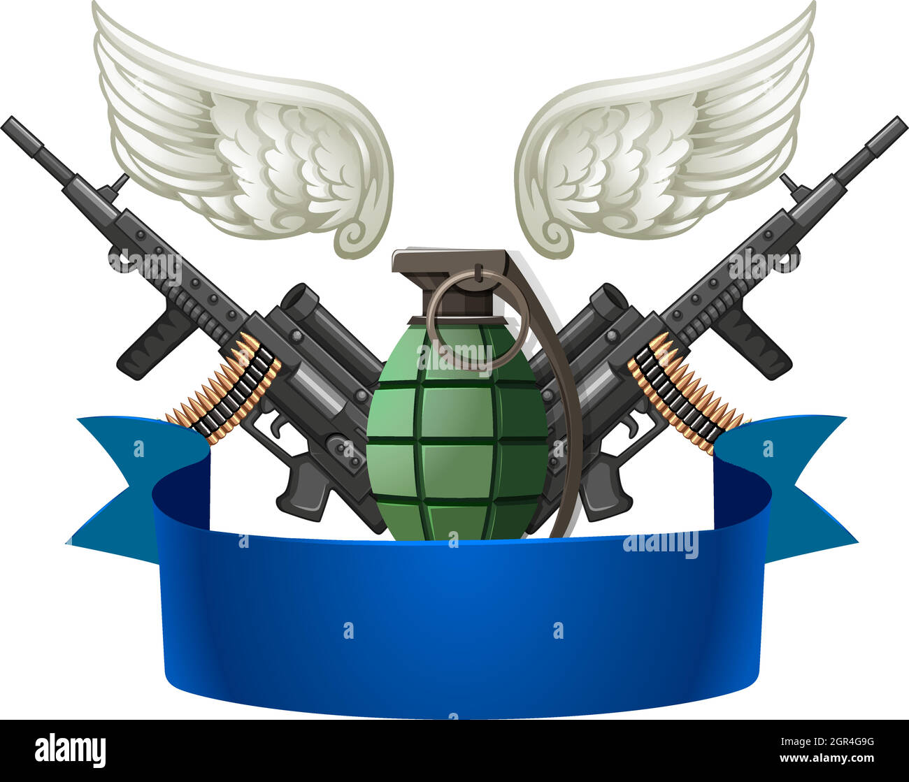 Weapon emblem with guns and bomb Stock Vector Image & Art Alamy