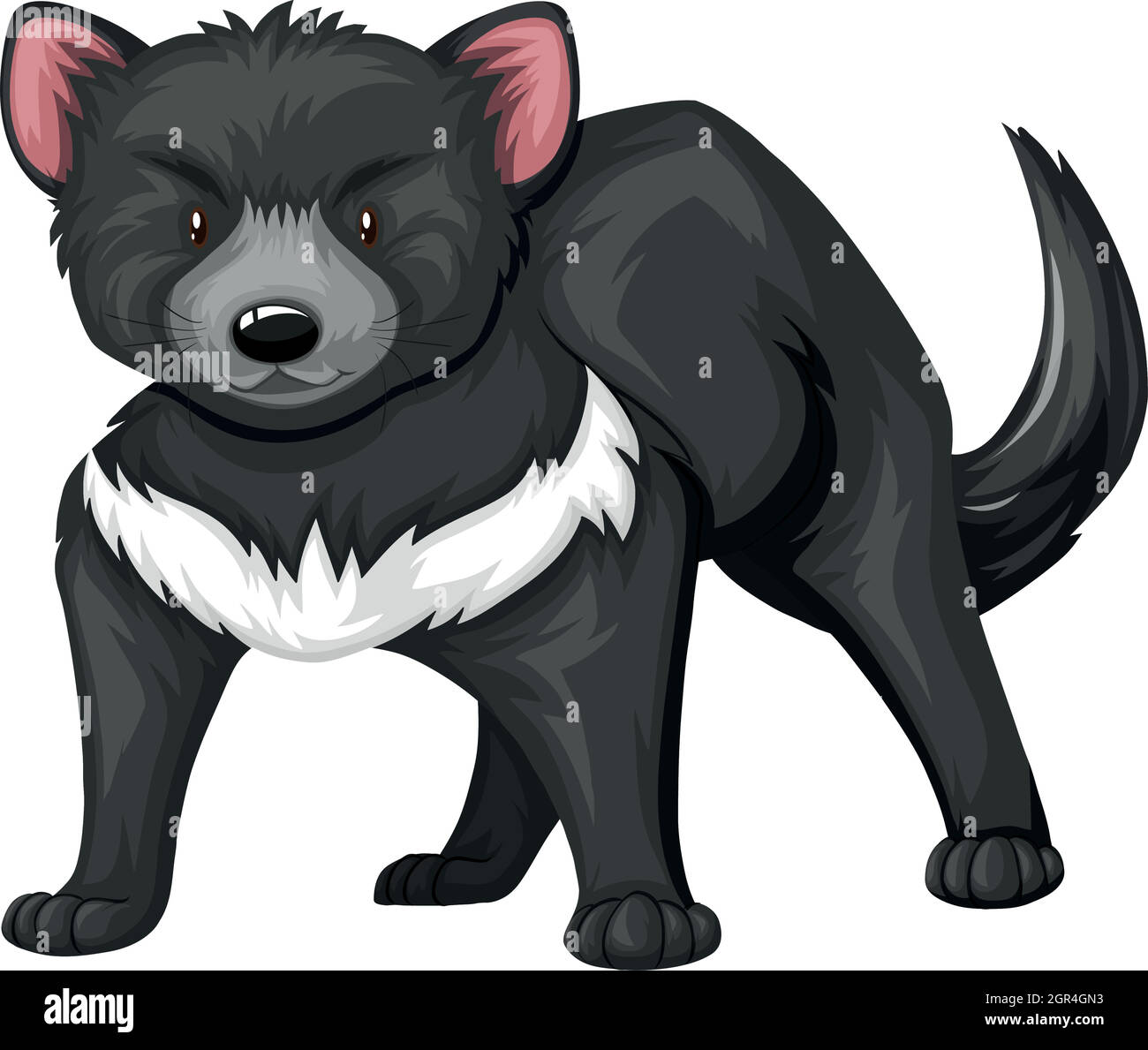 Black and white tasmanian devil Stock Vector Images - Alamy