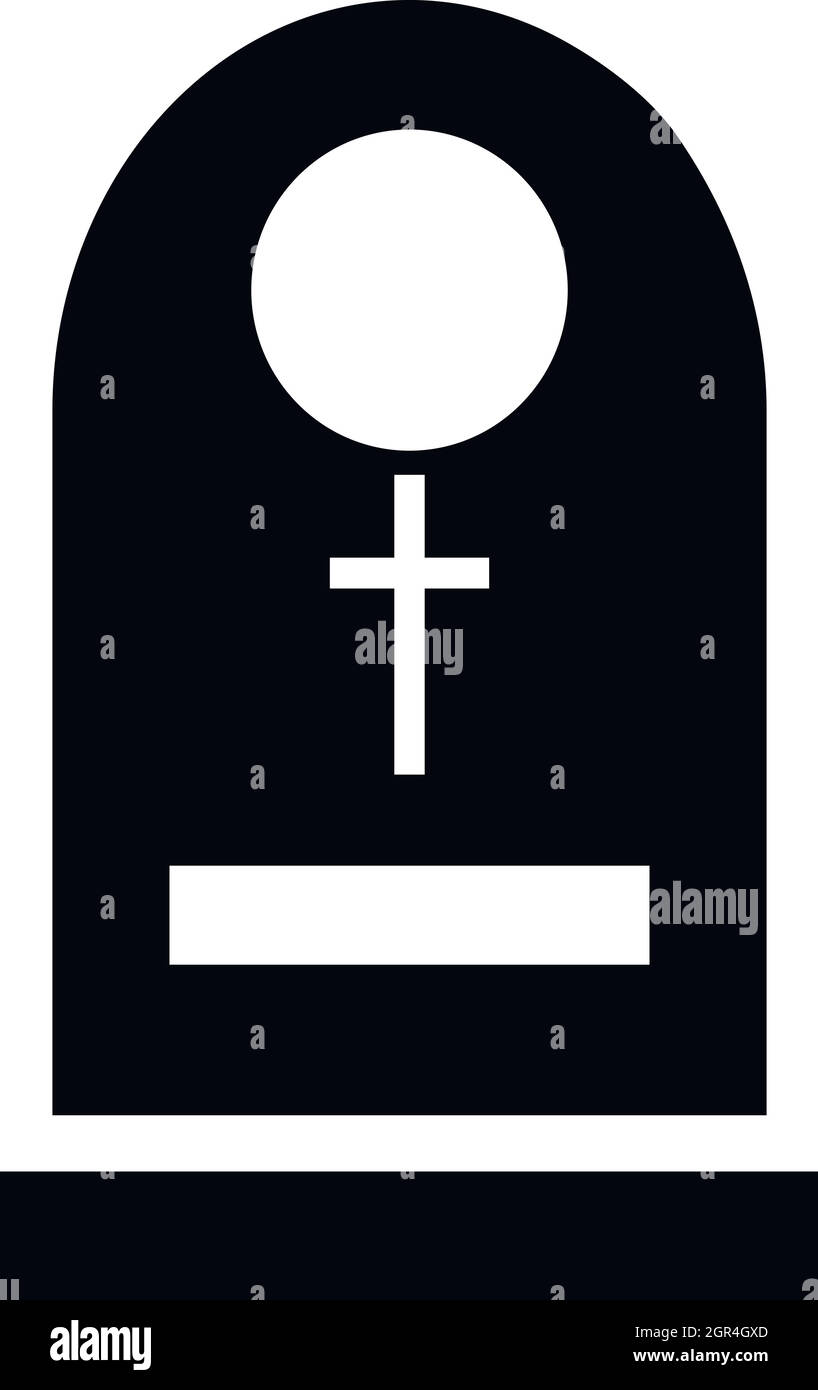 Tombstone icon in simple style Stock Vector