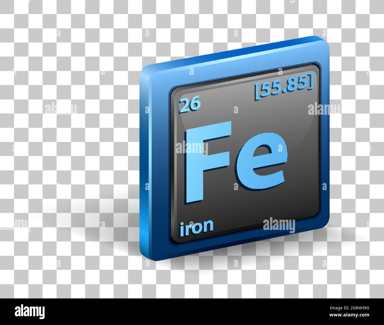 Iron Chemical Element Chemical Symbol With Atomic Number And Atomic