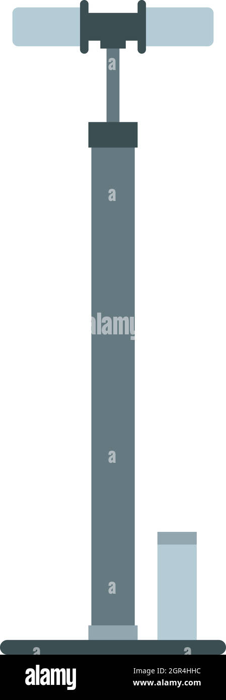 Pump for bicycle icon, flat style Stock Vector
