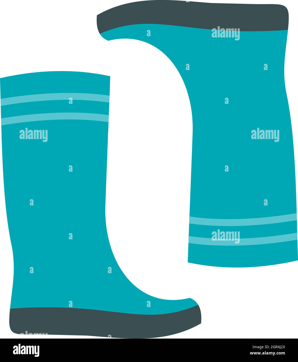 Blue rubber boots icon, flat style Stock Vector Image & Art - Alamy