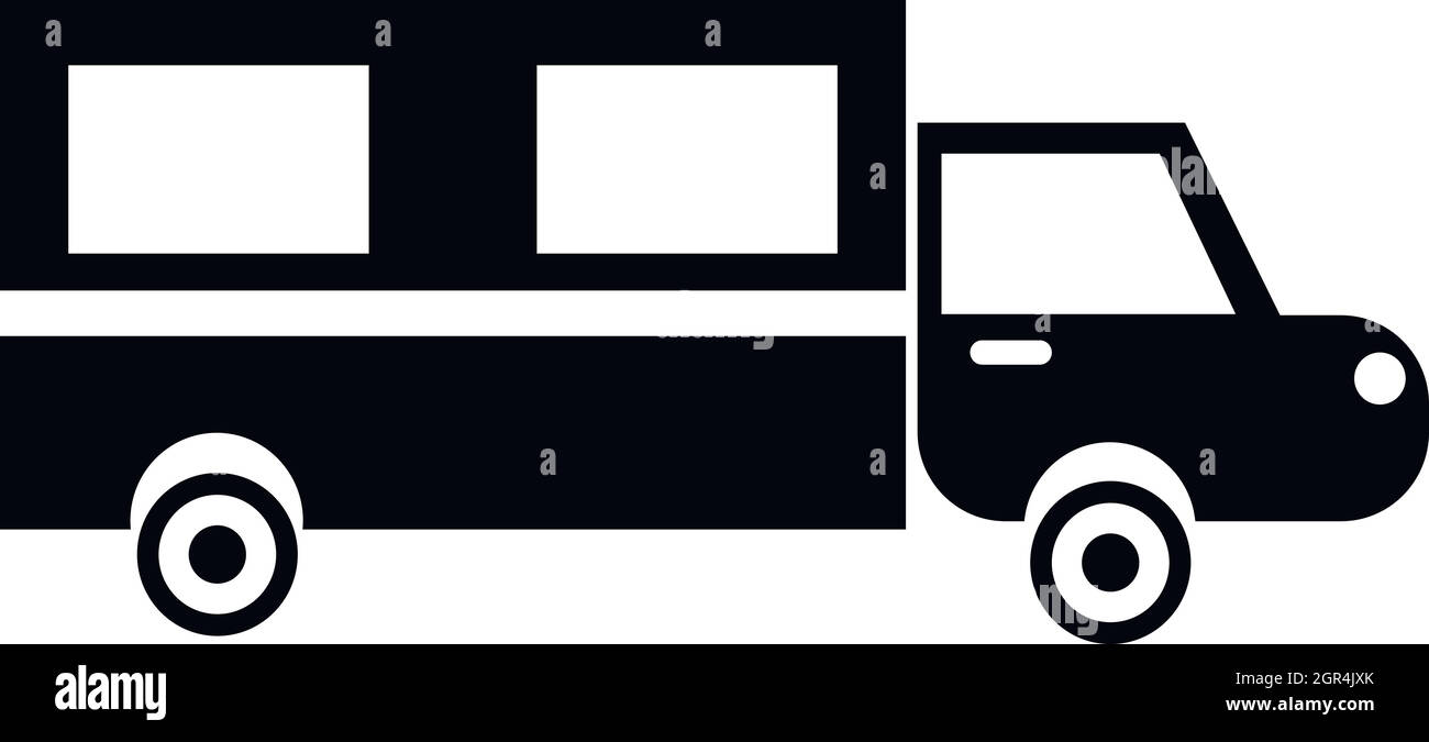 Hearse icon in simple style Stock Vector