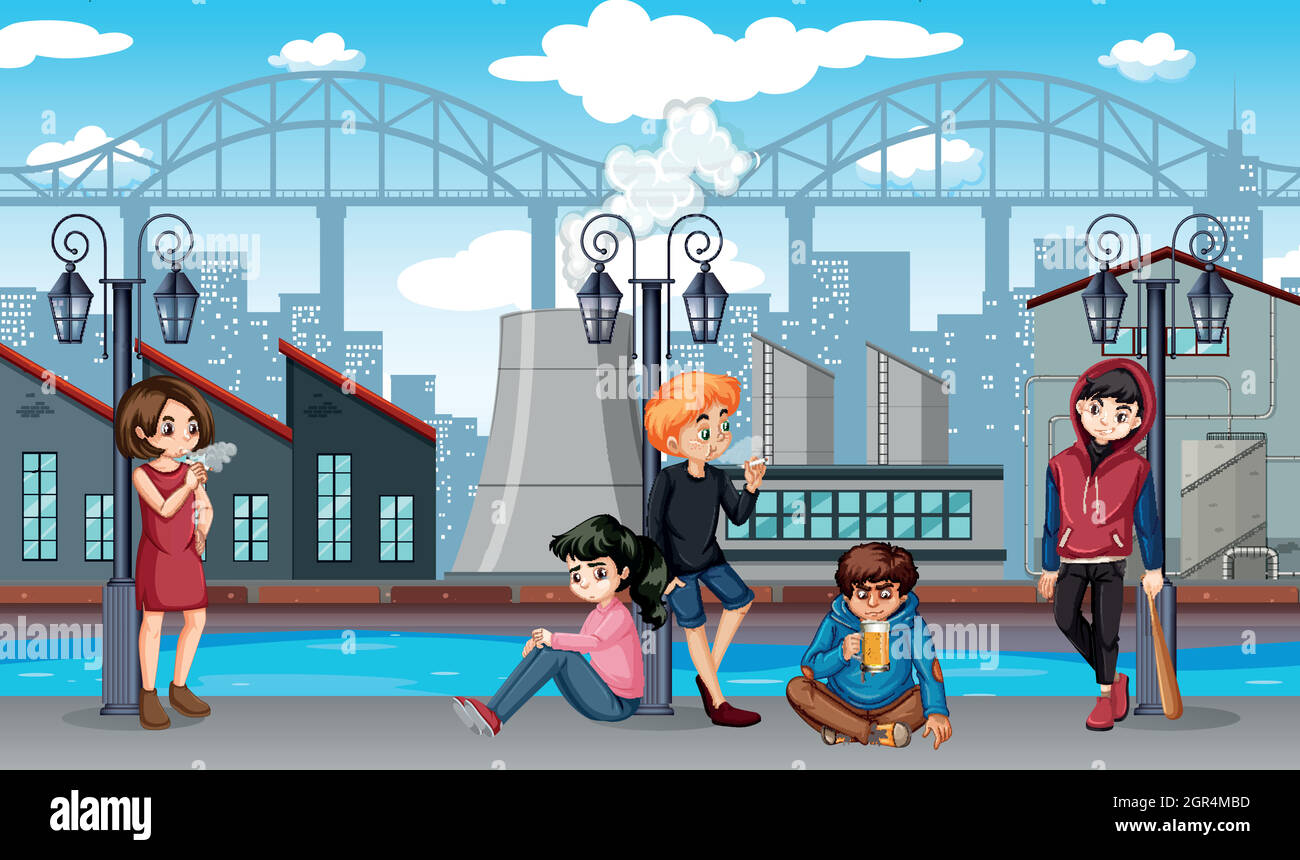 Teenagers group Stock Vector Images - Alamy