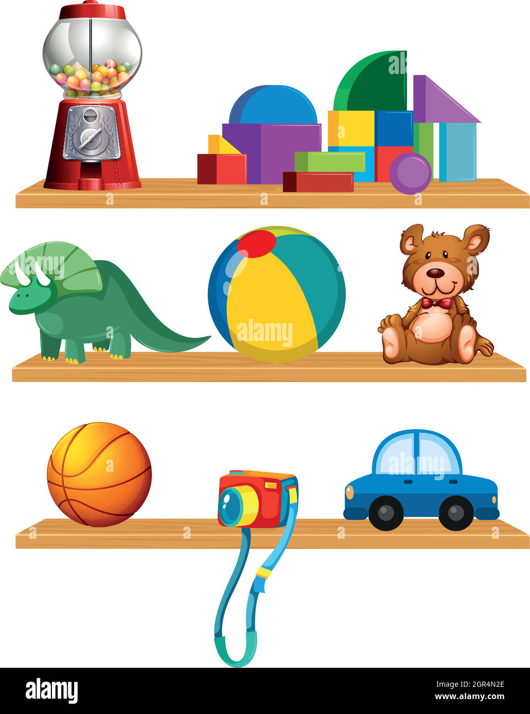 Set of toys in the shelf Stock Vector Image & Art Alamy